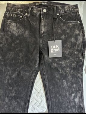 BLK DNM Men's Black Acid-Wash Jeans